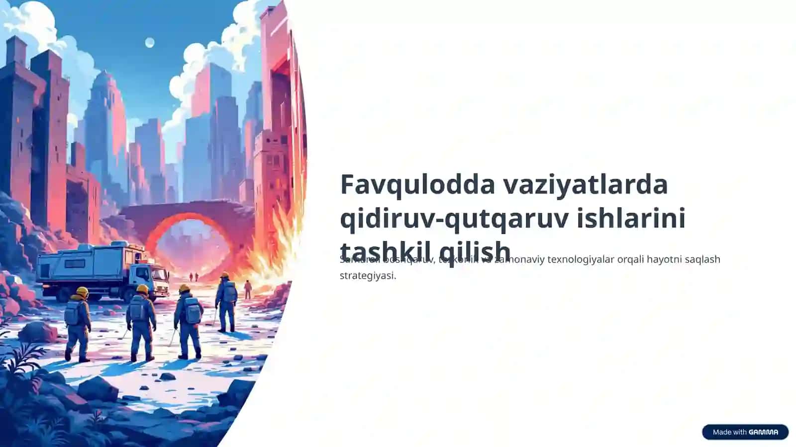 Favquloddavaziyatlardaqidiruv-qutqaruvishlarinitashkiletish 2