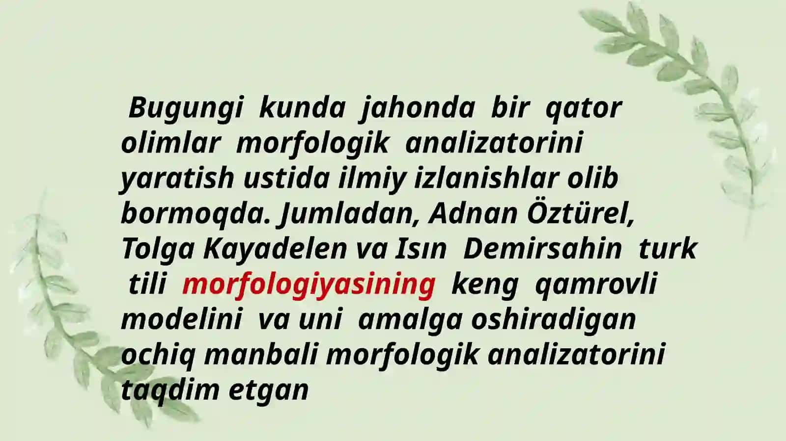 morfologik tahlilga yangicha yondashuv 2