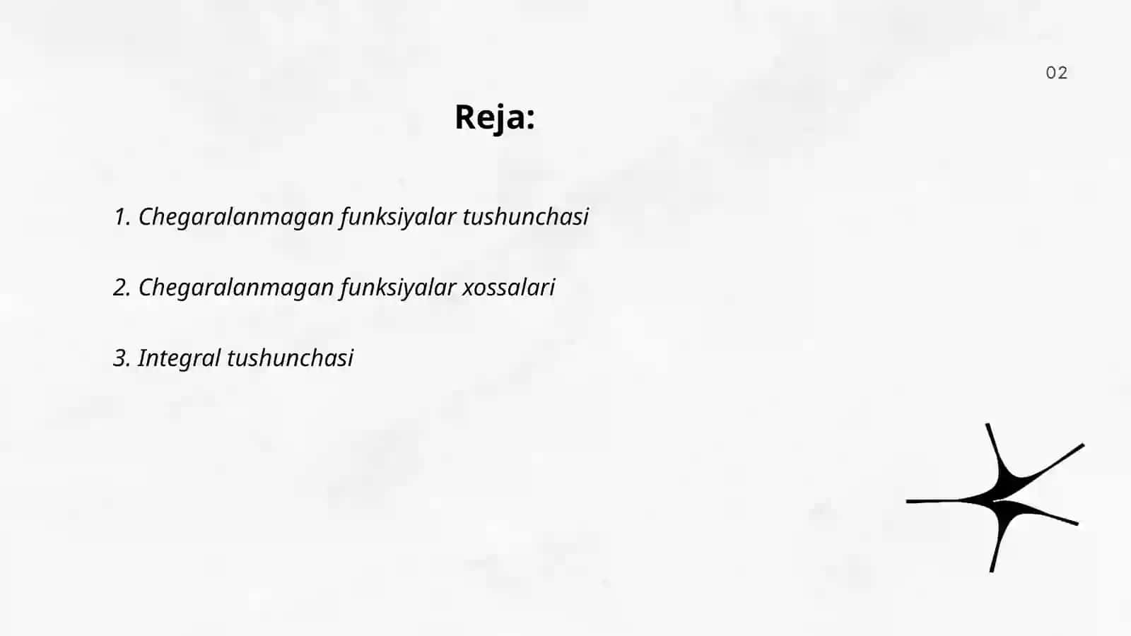 Chegaralanmagan funksiyalar tushunchasi 2