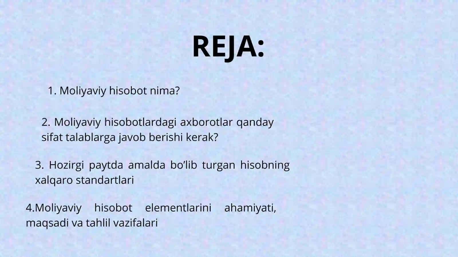 Moliyaviy hisobot faniga kirish, fan maqsadi, predmedi va vazifalari 2