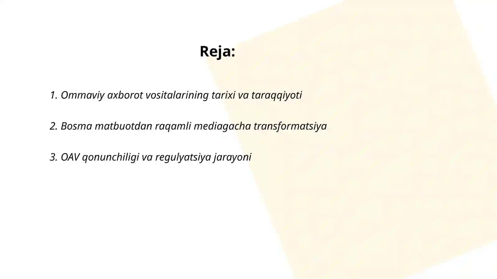 Ommaviy axborot vositalari taraqqiyoti 2