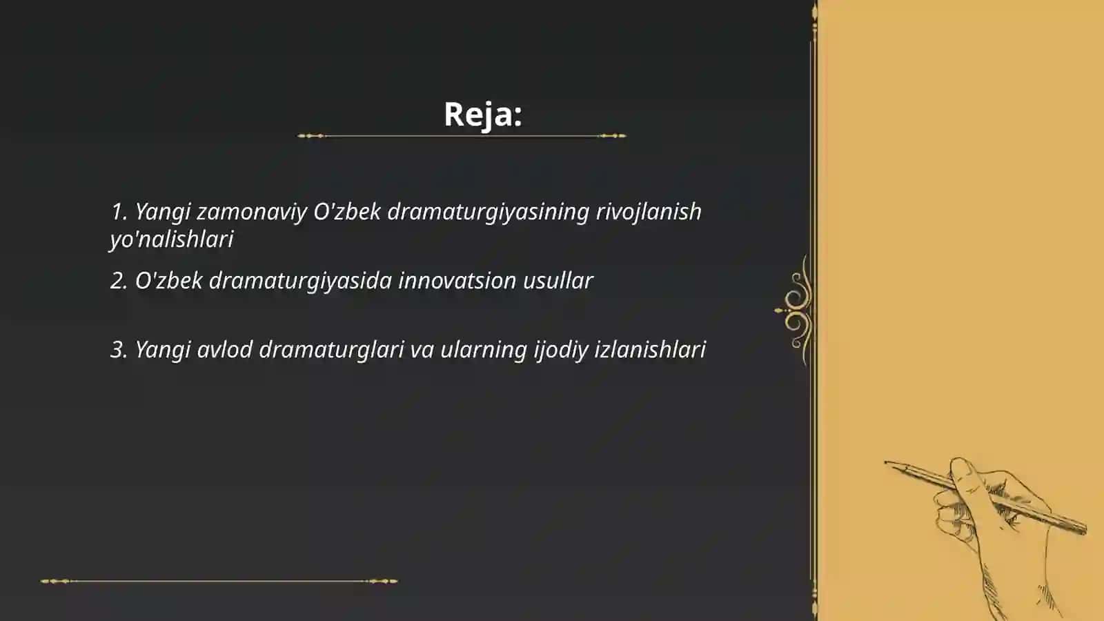 Yangi bosqichdagi o'zbek dramaturgiyasi 2
