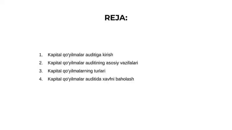 kapital qo’yilmalar auditi 2