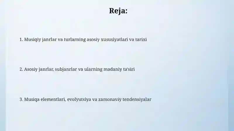 Musiqiy janr va turlari 2