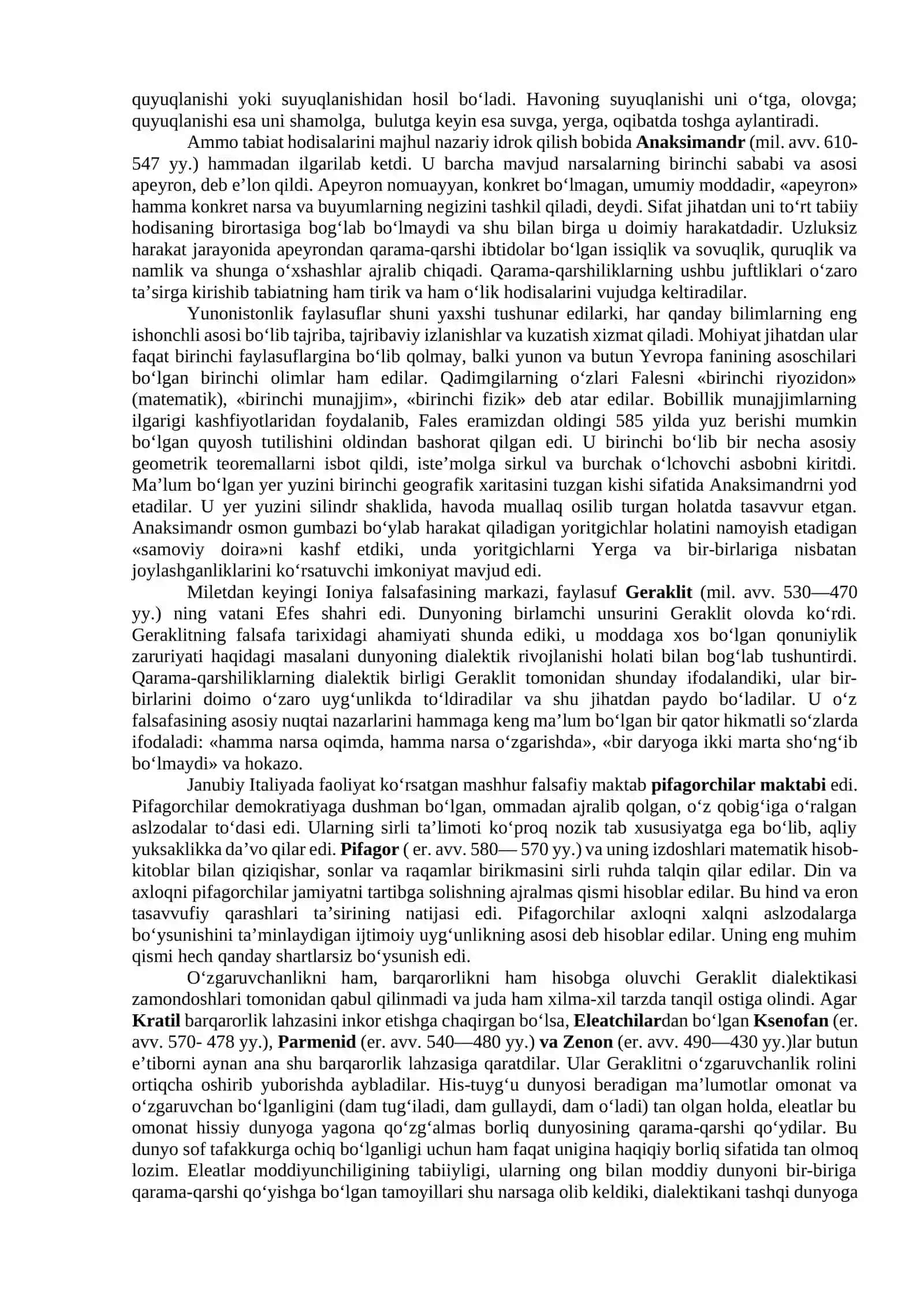 FALSAFIY TAFAKKUR TARAQQIYoT BOSQIChLARI: G‘ARB FALSAFASI 2