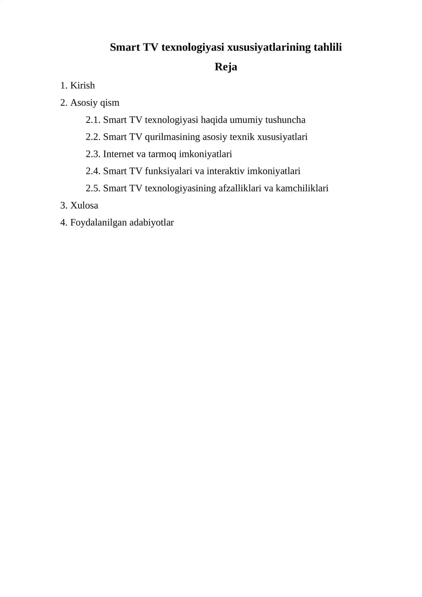 Smart TV texnologiyasi xususiyatlarining tahlili 2