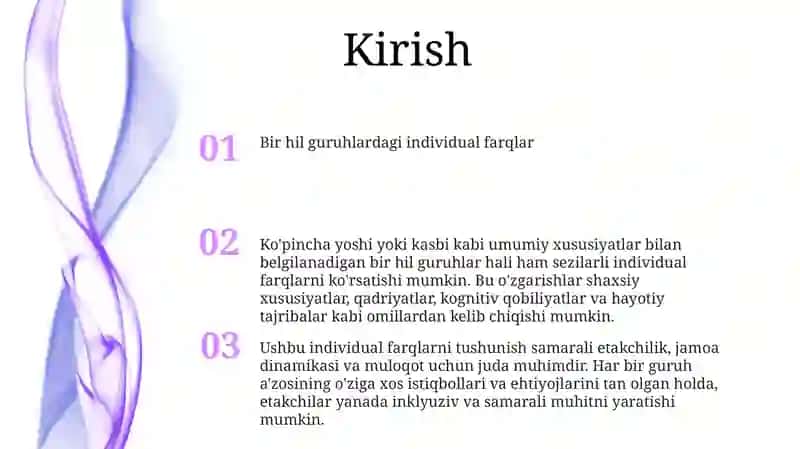 Ajralgan Guruhlardagi Individual Tafovutlar 2