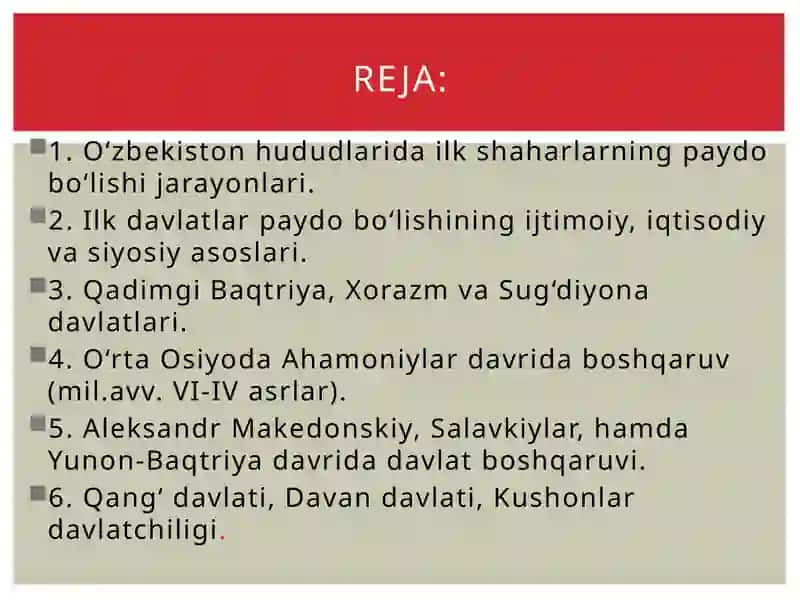 O‘zbekdavlatchiliginingshakllanishi 2