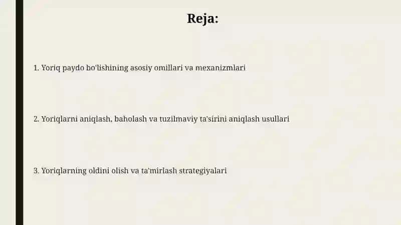Bino elementlarida darz hosil bo'lishi xususiyatlarini aniqlash 2
