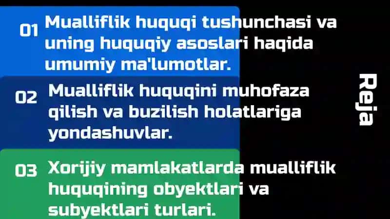 Mualliflik huquqi va uning huquqiy asoslari 2