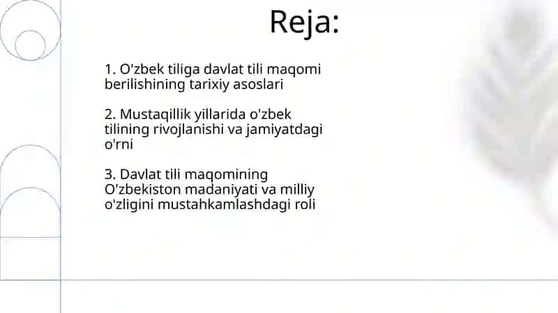 O’zbektiliga davlat tili berilishining tarixiy axamiyati 2