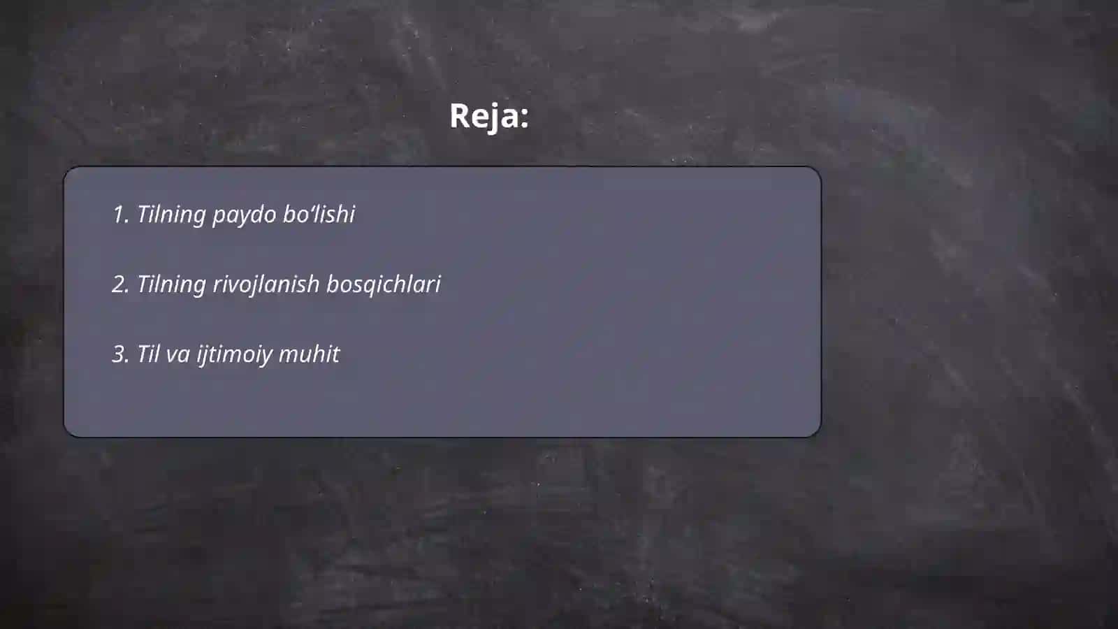 Tilning paydo boʻlishi va taraqqiyoti 2