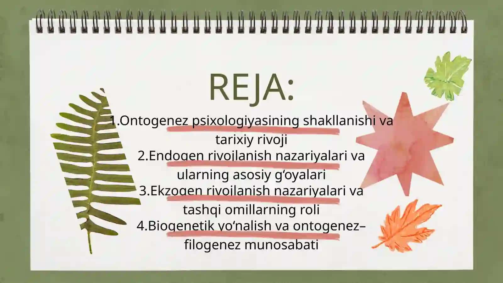 Ontogenez psixologiyasining tarixi va rivojlanish konsepsiyalari: endogen va ekzogen rivojlanish nazariyalari, biogenetik yo‘nalish 2