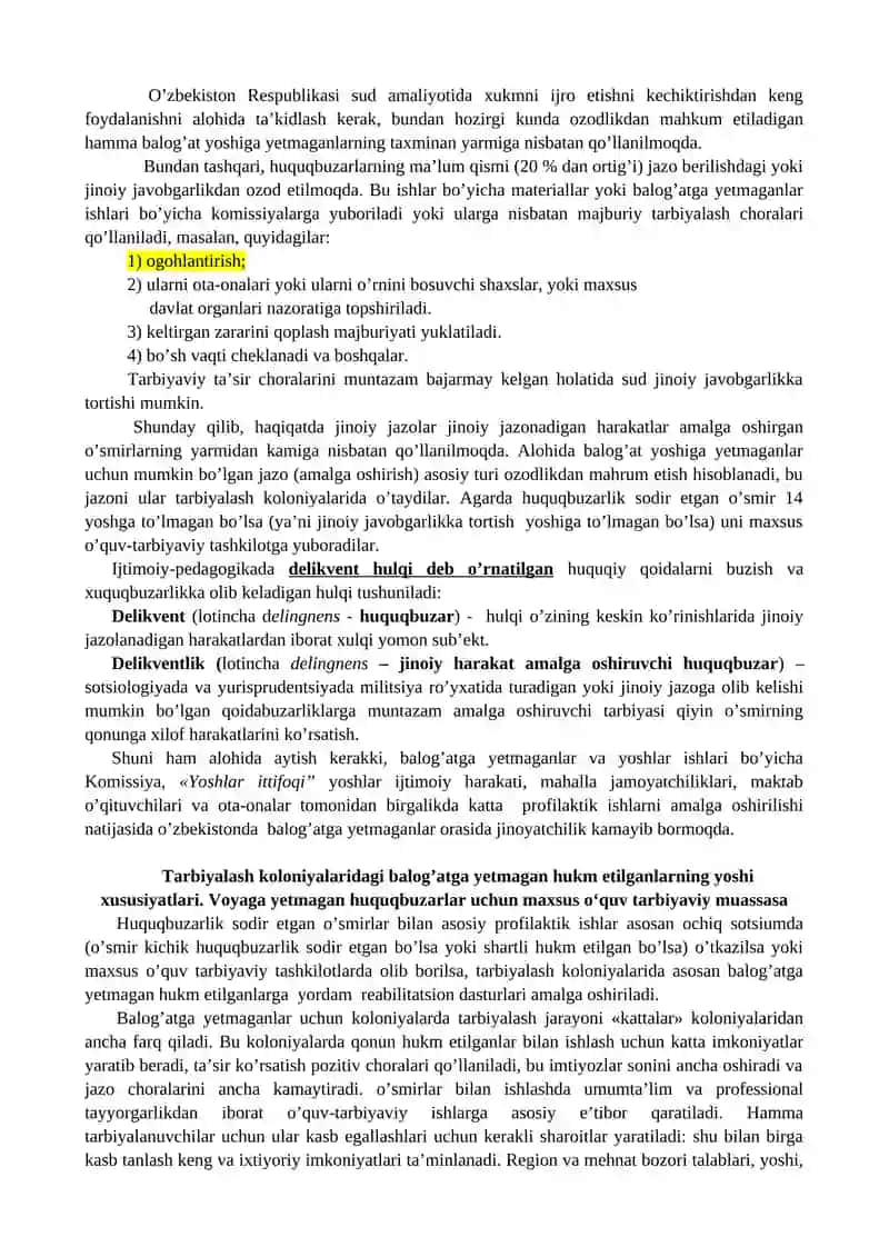 Voyaga yetmaganlar jinoyatchiligi muammosi 2