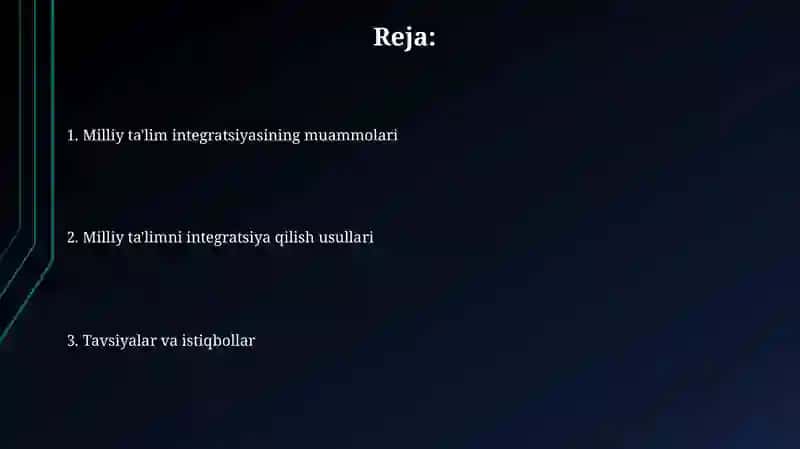 Milliy ta'lim integratsiyasining muammolari 2