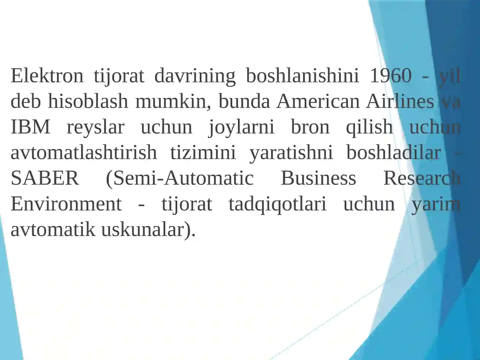 Elektron tijoratning xususiyatlari 2