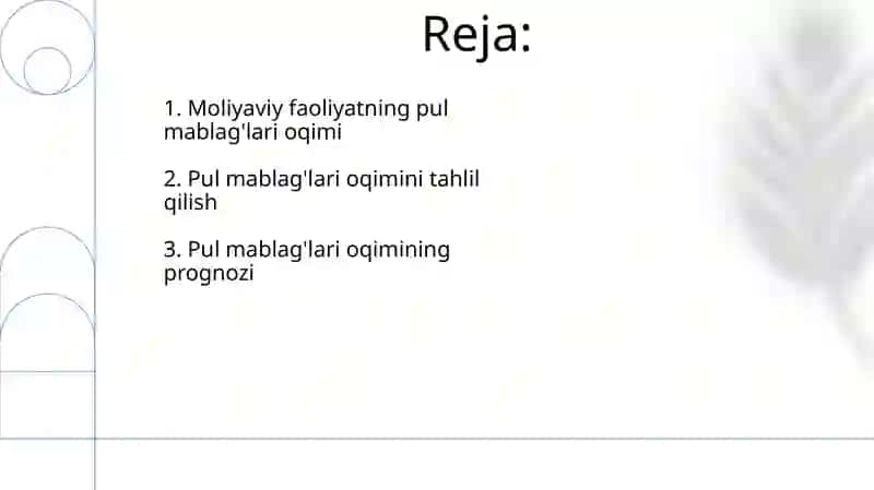 Moliyaviy faoliyatdan pul oqimining tahlili 2