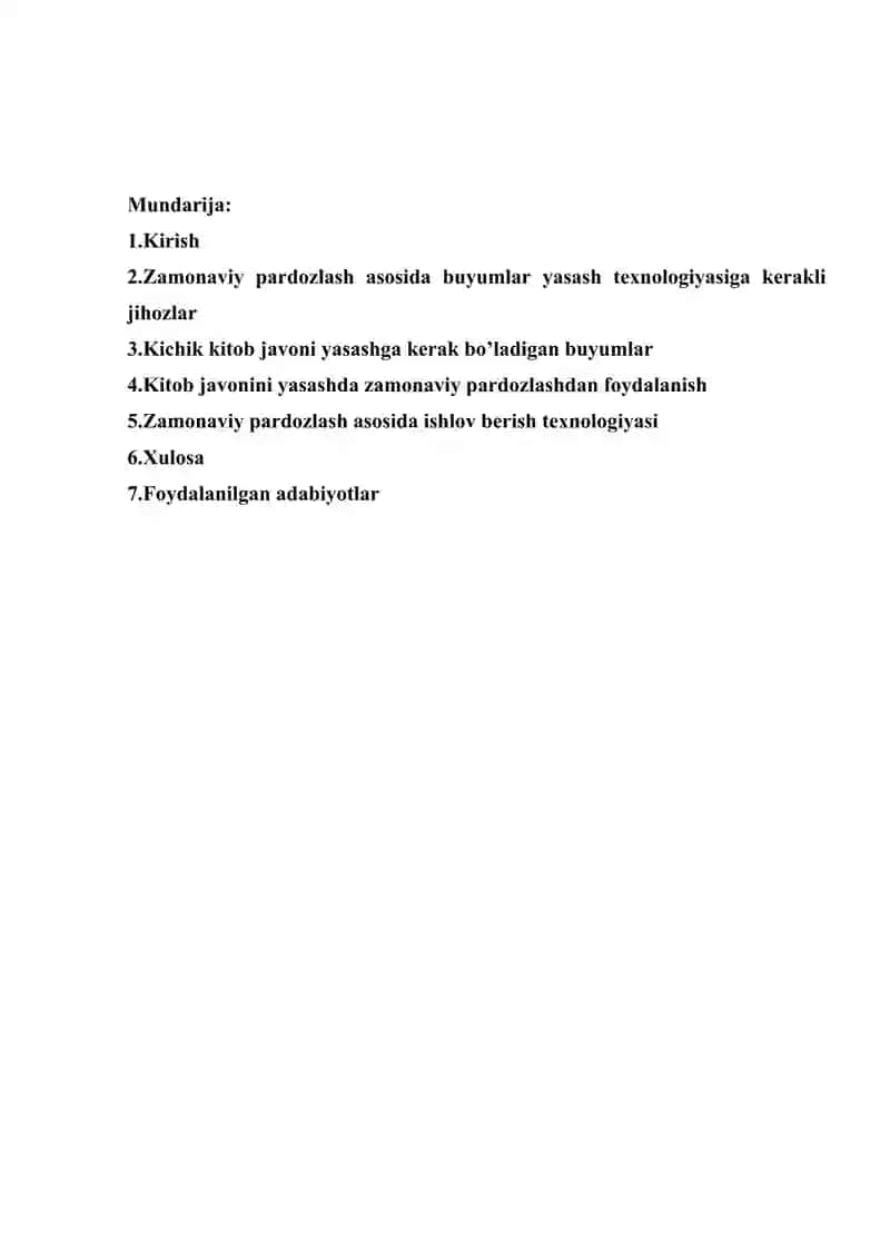 Metall buyumlar ishlab chiqarish texnologiyasi 2