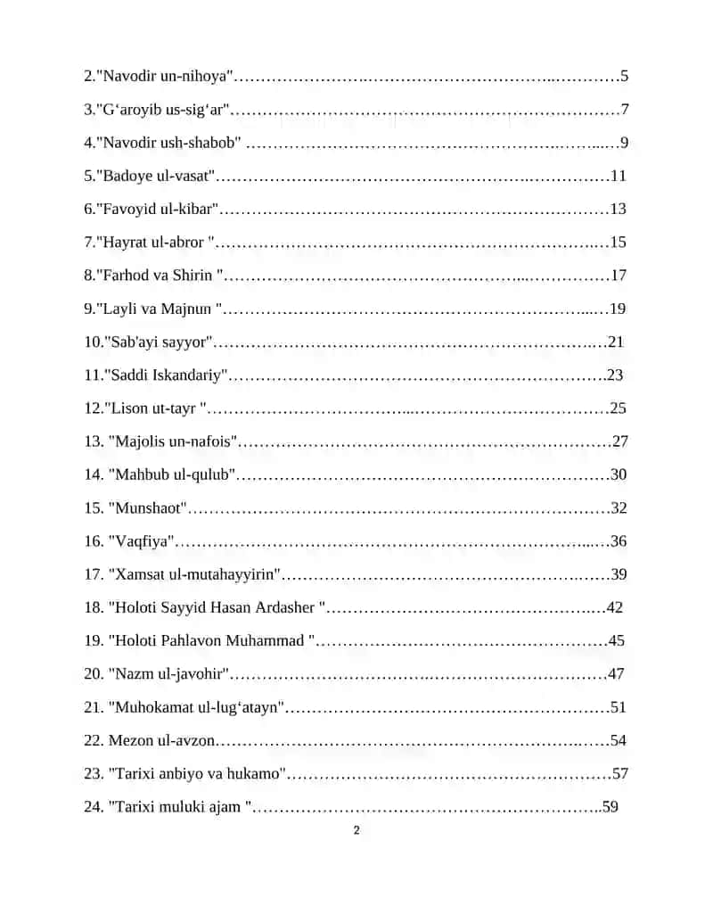 Alisher Navoiy asarlariga anotatsiya 2
