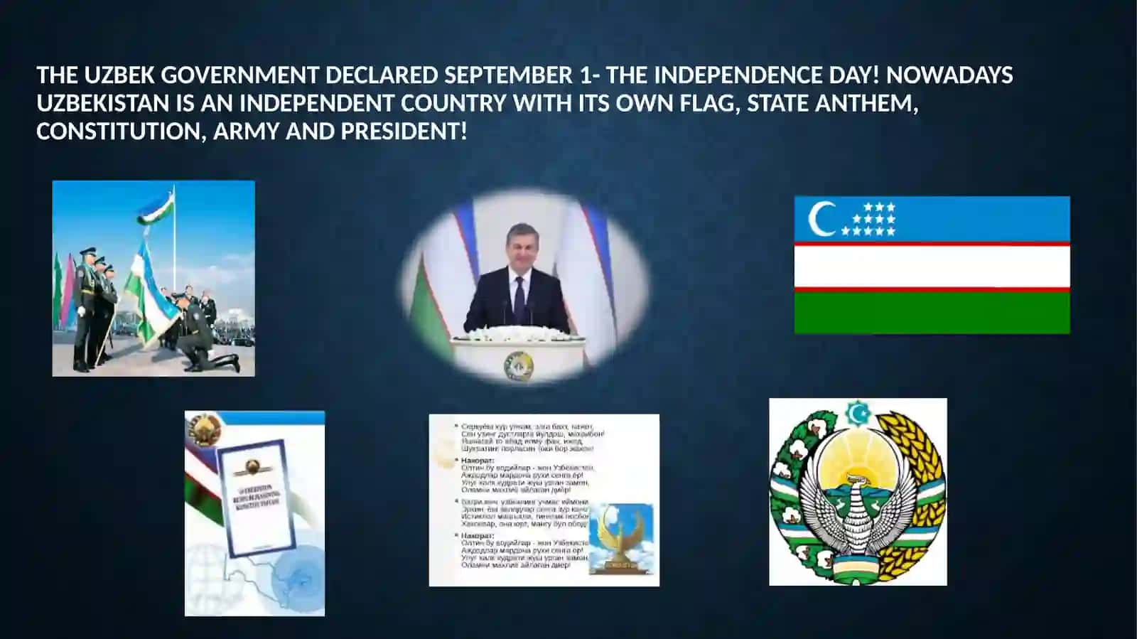 NATIONAL SYMBOLS OF THE REPUBLIC OF UZBEKISTAN 2