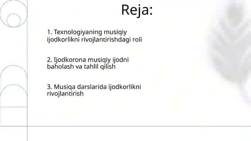 Musiqa talimida ijodiy malaka xaqida ma'lumot bering 2
