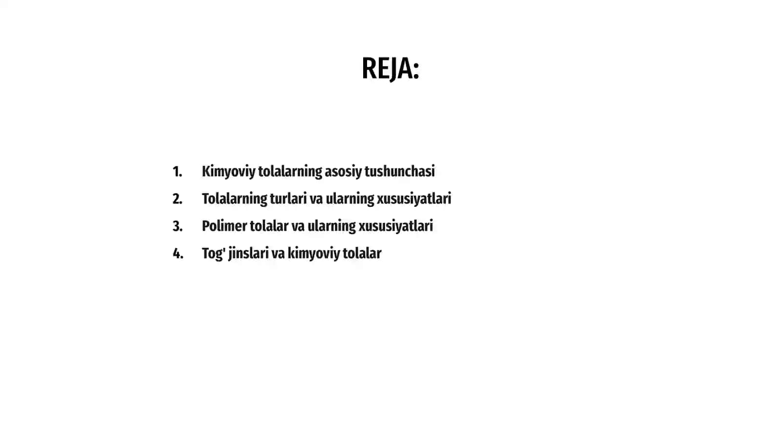 Kimyoviy tolalar tasnifi 2