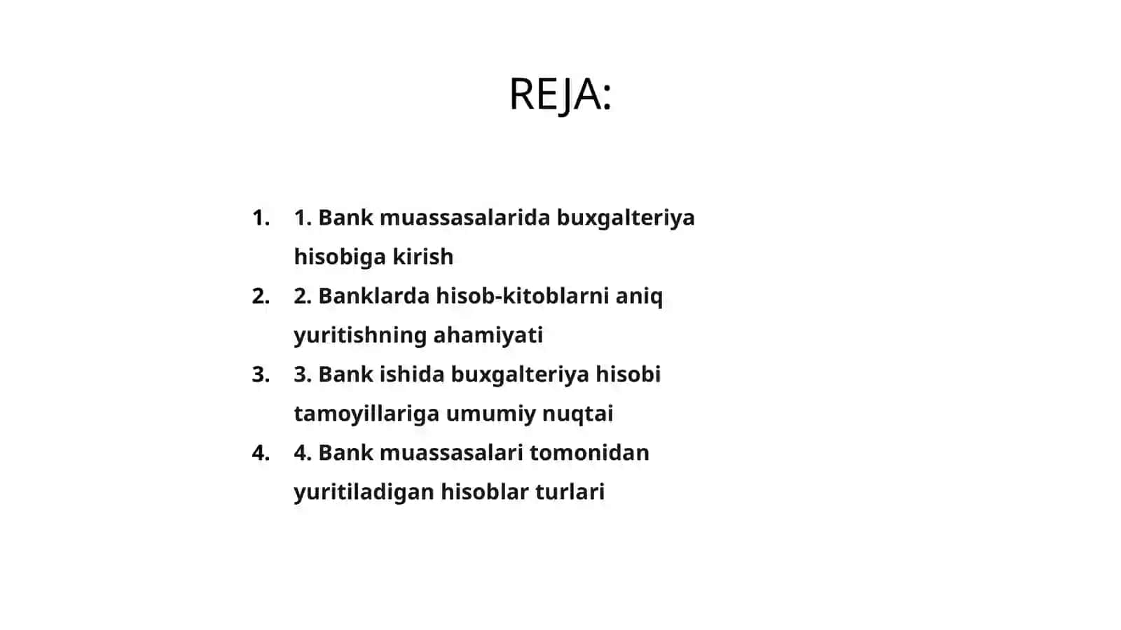 Bank muassasalarida schyotlarni yuritish hisobi 2