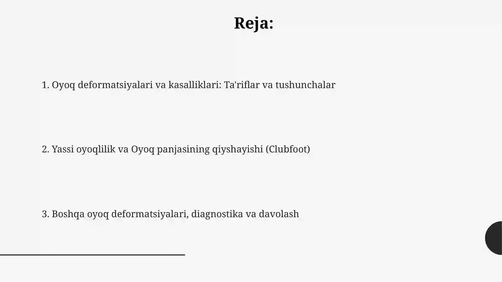Oyoq deformatsiyalari va kasalliklari 2
