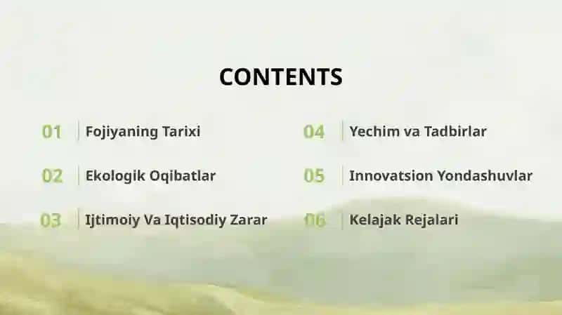 Orol Fojiyasi: Ekologik Va Ijtimoiy Oqibatlar 2