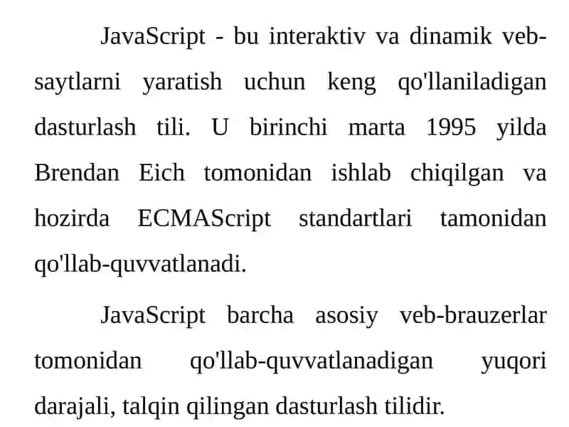 JavaScriptga kirishJavaScriptasoslari 2
