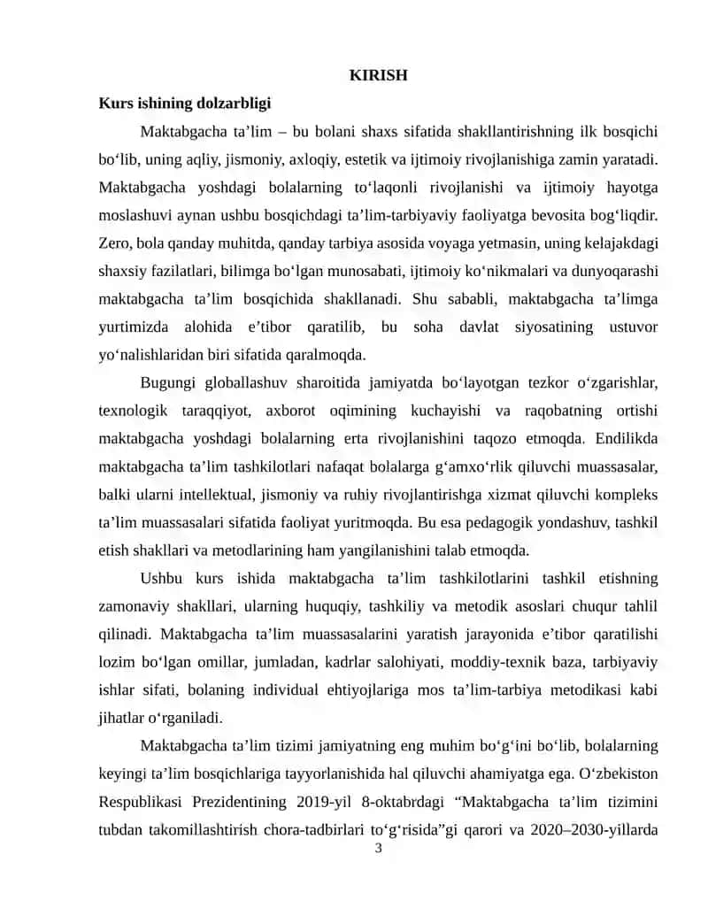 MAKTABGACHA TA LIM TASHKILOTI VA ULARNI TASHKIL ETISH 2