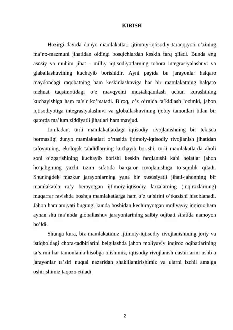 IQTISODIY INQIROZLAR, ULARNING TURLARI VA NAMOYON BO`LISH XUSUSIYATLARI 2