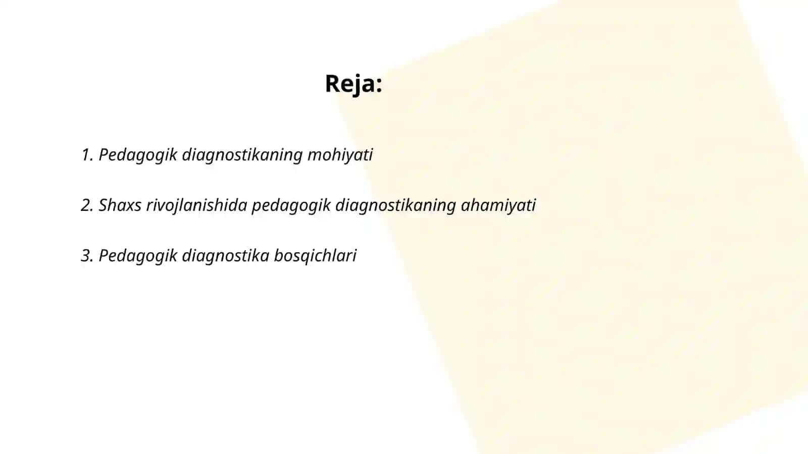 Pedagogik diagnostika 2