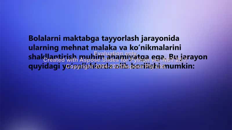 Bolalarni mehnat malaka va ko’nikmalarini shakllantirish orqali maktabga tayyorlash 2