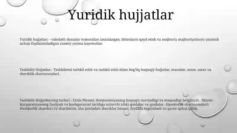 Tashkiliy Hujjatlar Va Uning Turlari 2