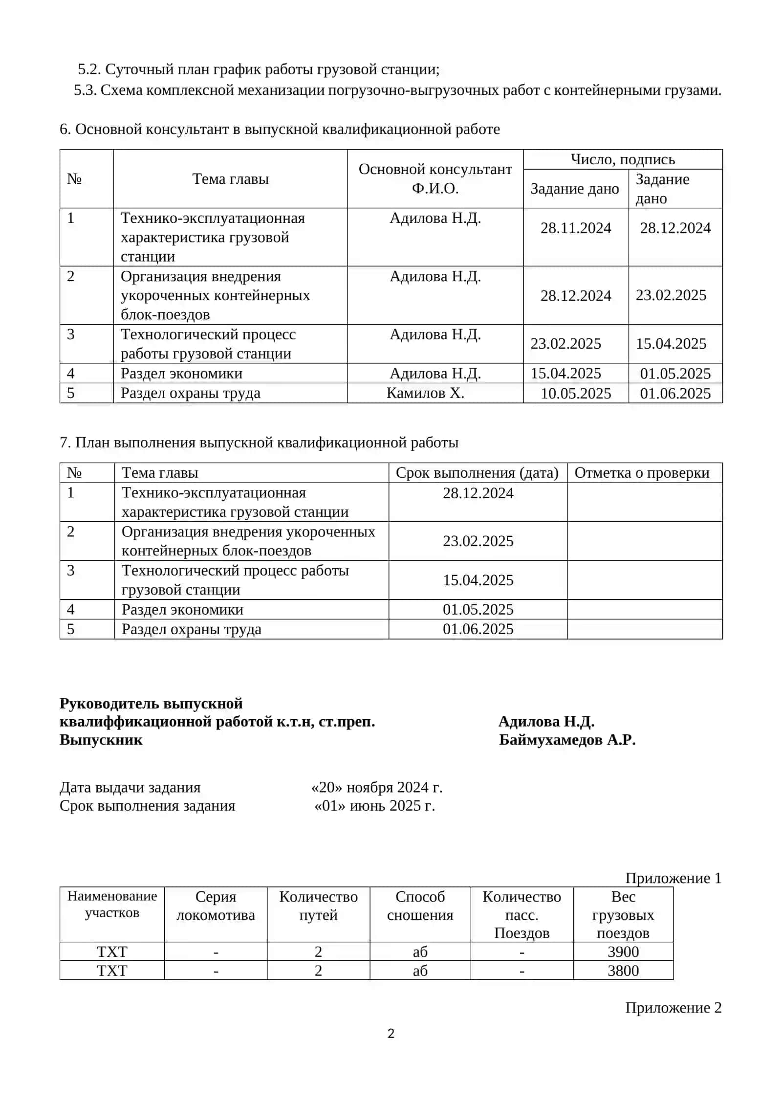 Исследование технологии работы грузовой станции 2