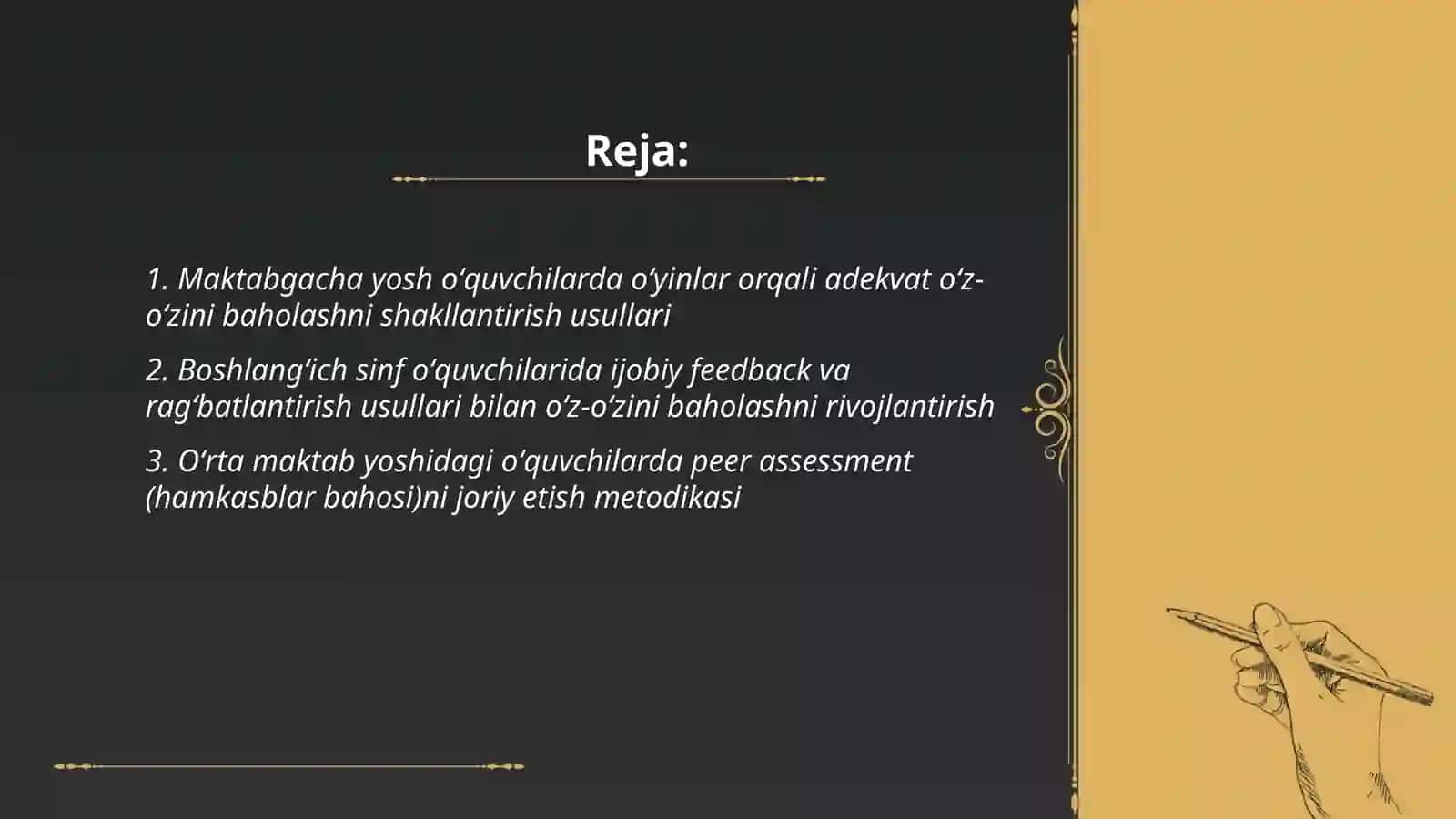 Turli yoshdagi oquvchilarda adekvat oʻz oʻzini baxolashini shakllantirish usullari 2