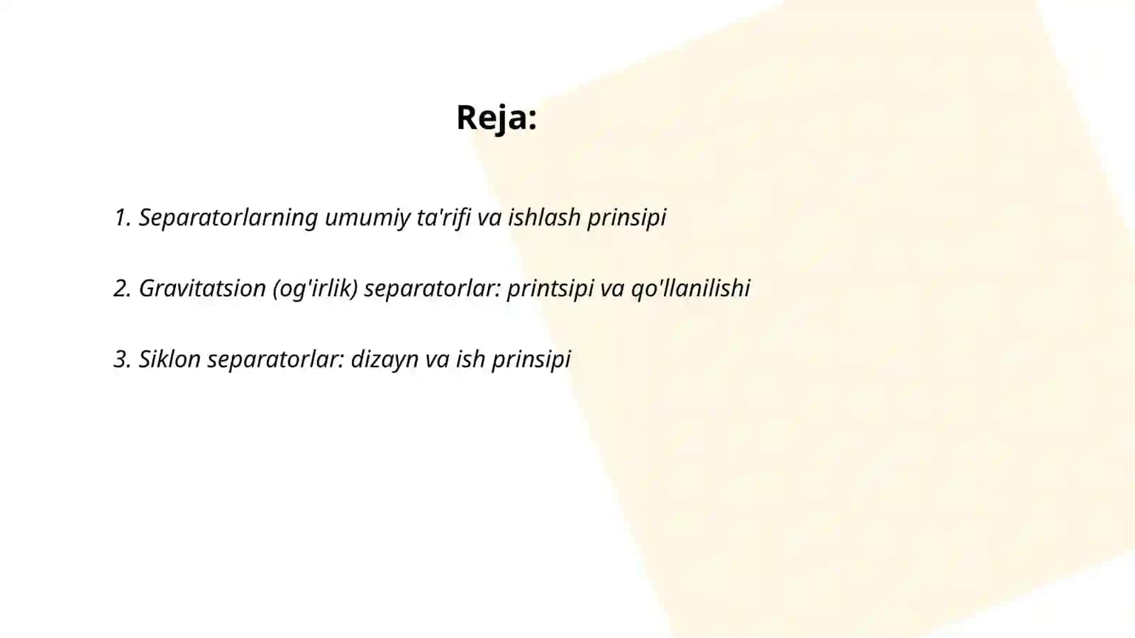Separatorlarning turlari va ishlash prinsiplari 2