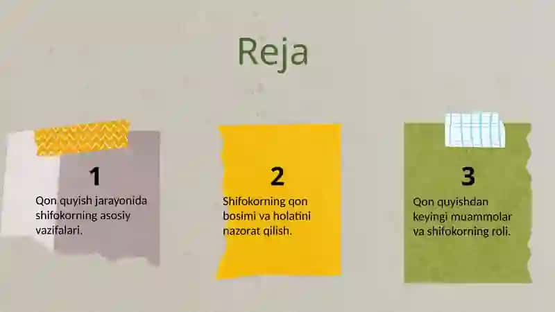 Qon quyish bo’yicha shifokorning majburiyatlari 2
