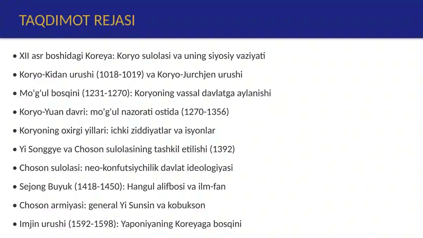 XII-XVII asrlarda Koreya 2