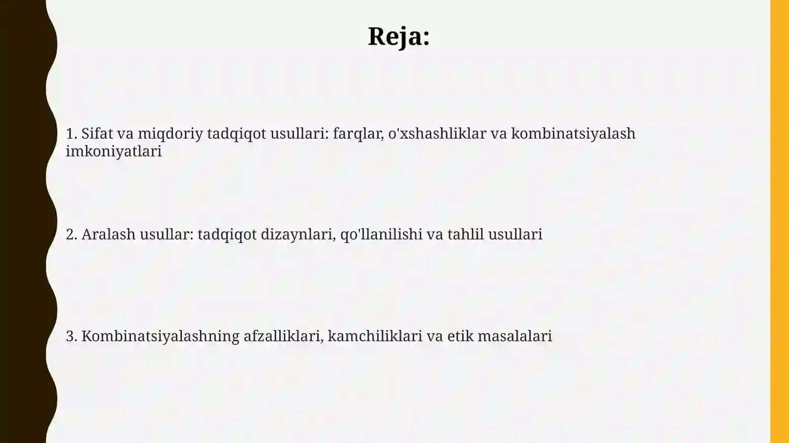 Yozuv tadqiqot usullari: Sifat va miqdoriy metodlar 2