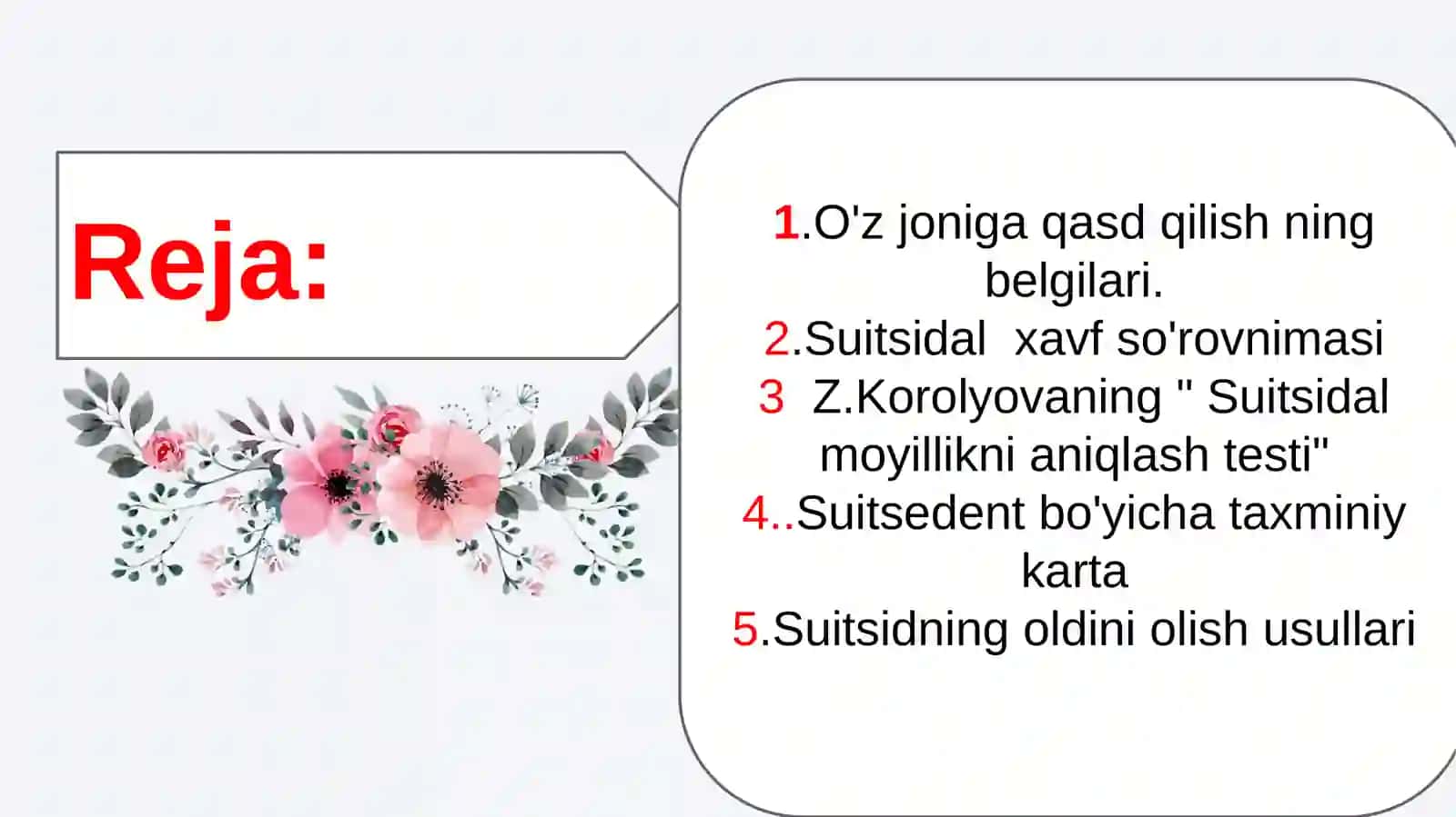 Suitsidal urinishga moyillik diagnostikasi va uni oldini olish usullari 2