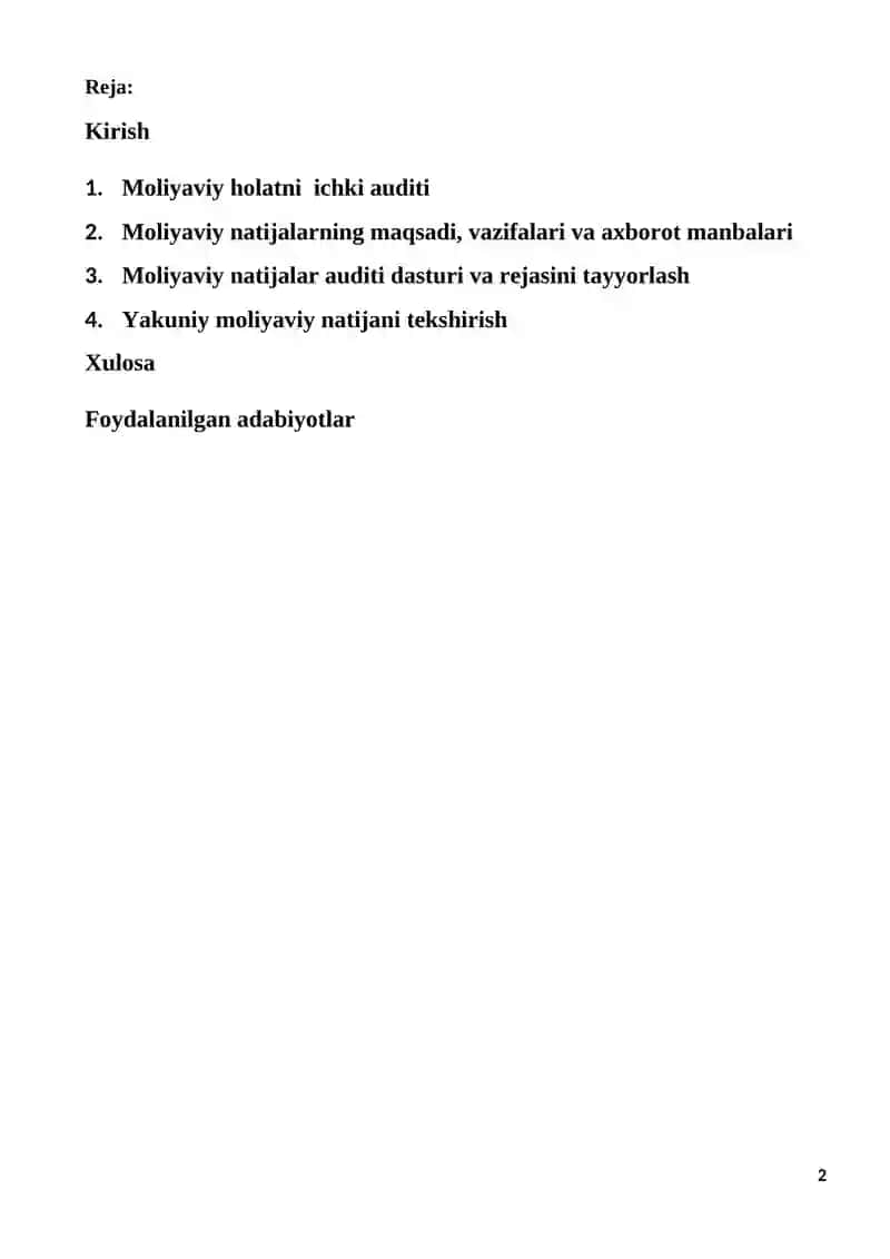 Moliyaviy natijalar auditi 2