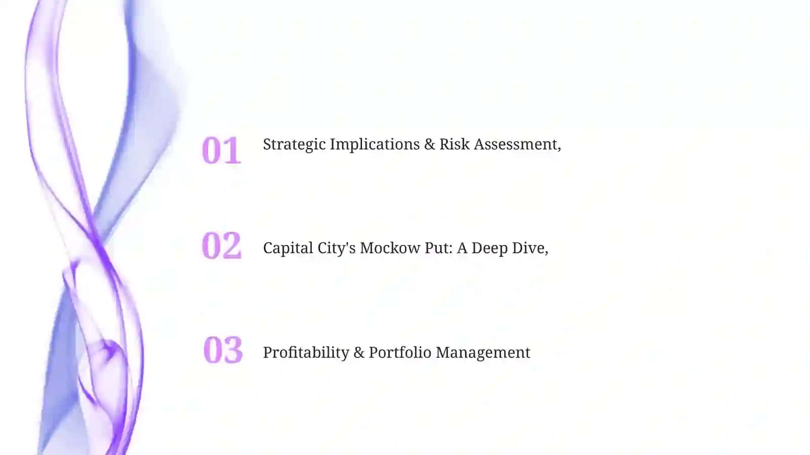 Capital City's Mockow Put: A Deep Dive 2