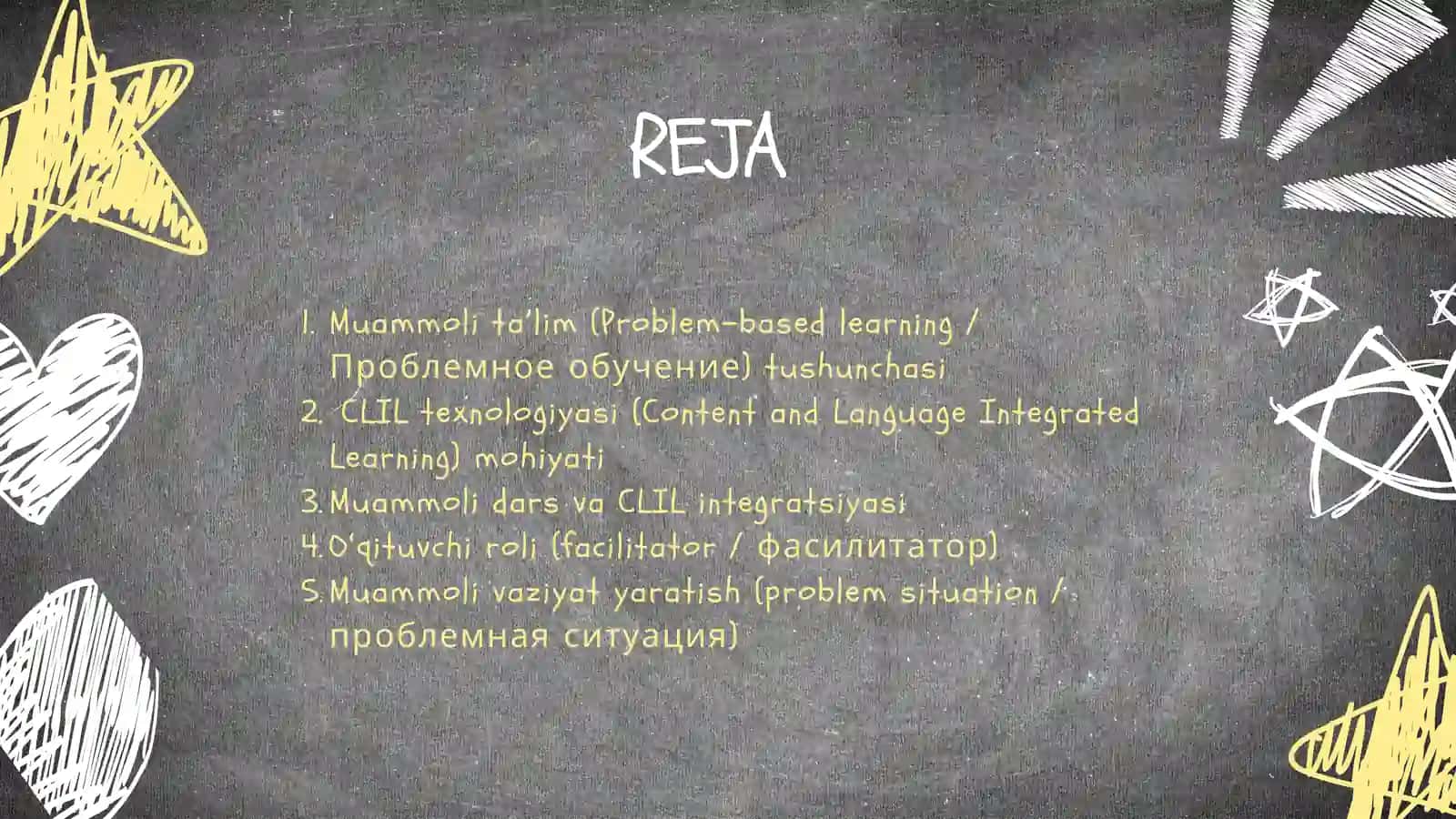 Muammoli darslarda CLIL texnologiyasidan foydalanish 2