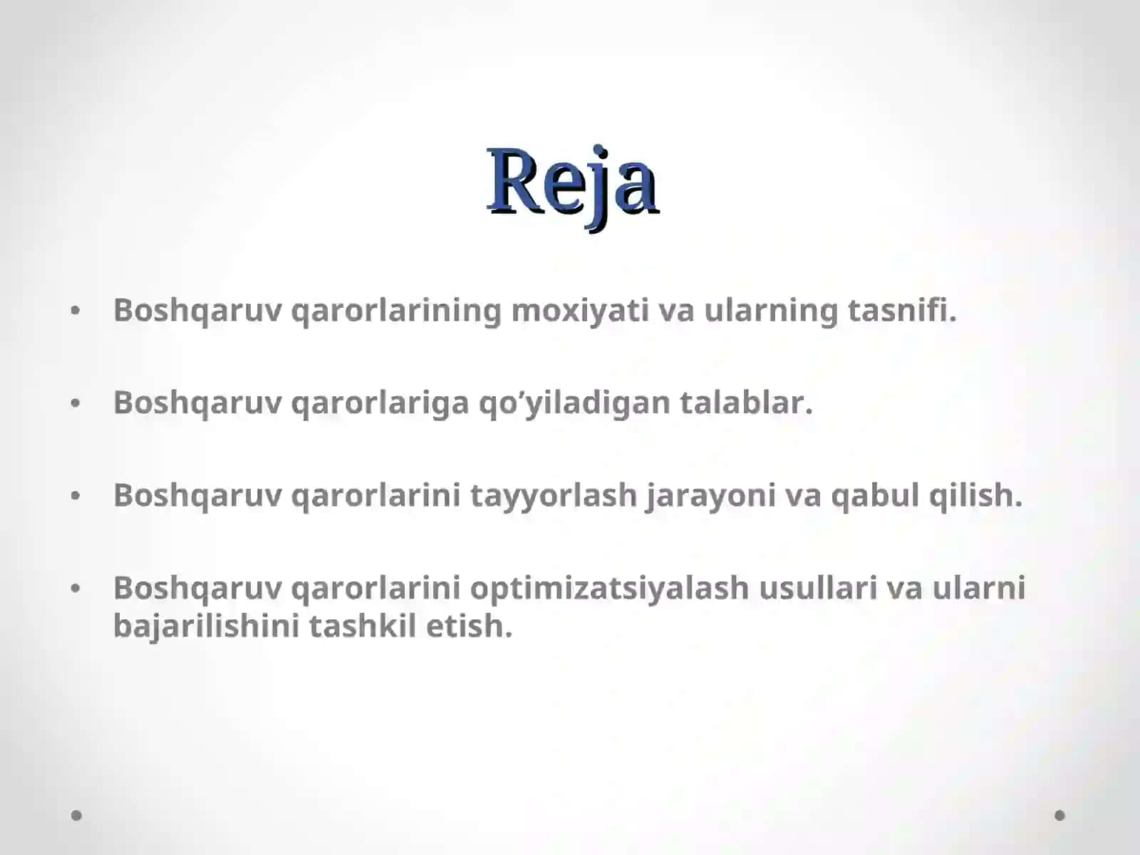 Boshqaruv qarorlarining 2