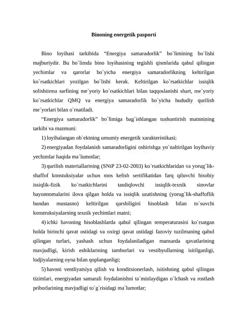 Binoning energetik pasporti 2