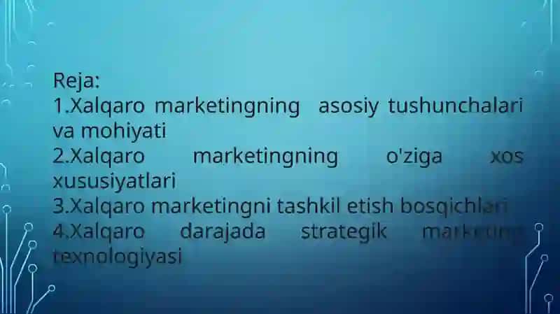Xalqaro marketing. 2