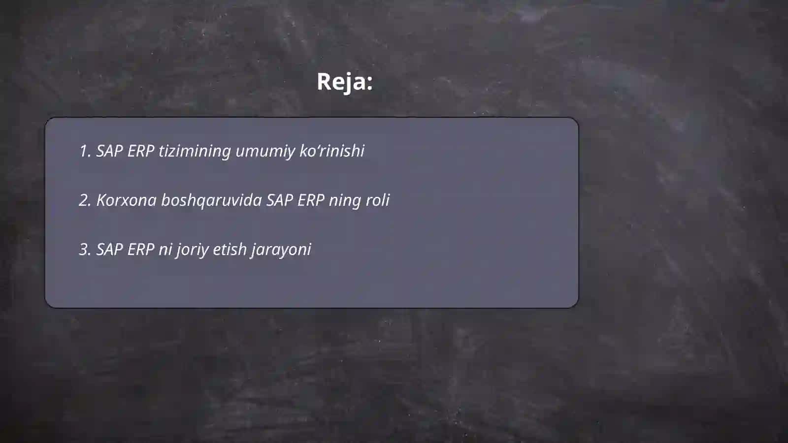 SAP ERP tizimi 2