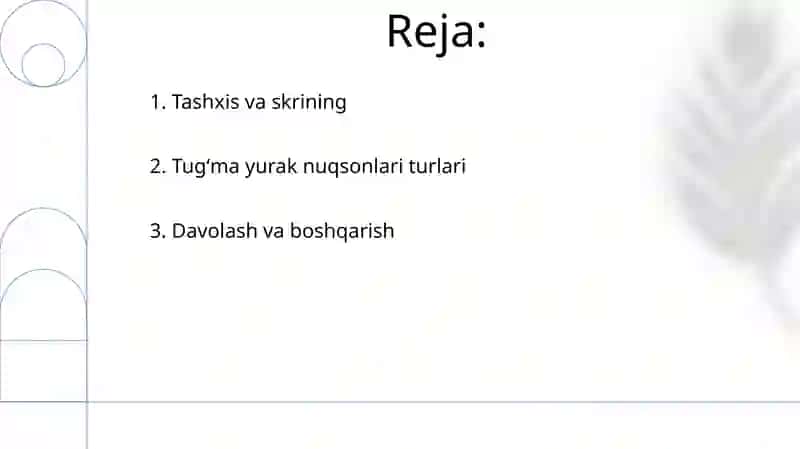 Yurakning tugʻma nuqsonlari 2